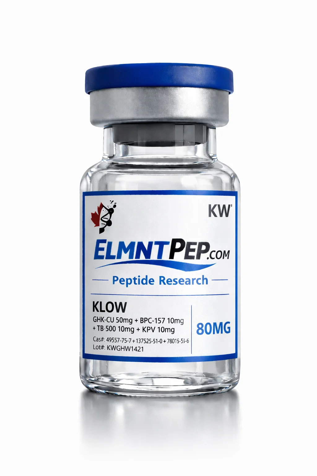 KLOW Blend — 80mg — ELMNTPEP research product vial