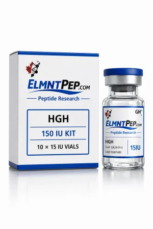 HGH — 150 IU kit containing ten 15 IU ELMNTPEP research vials